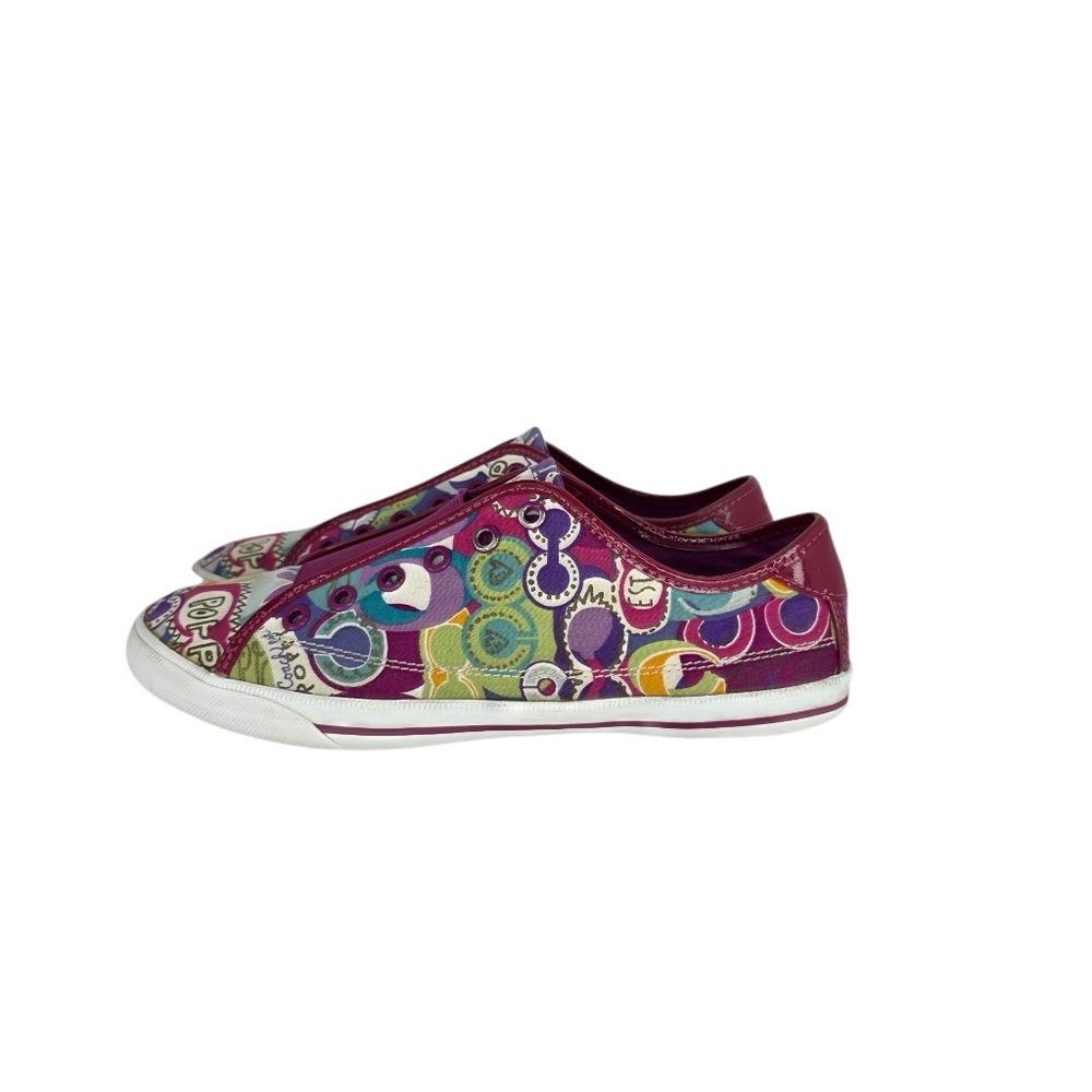 Coach Y2k Barrett Pop Graphic Multicolor Punk Preppy Slip-On Sneakers Size 9.5 B - Picture 1 of 16